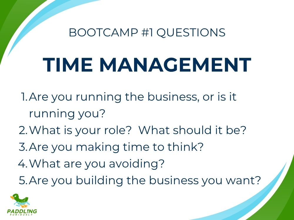 Key issues to ask yourself about time management