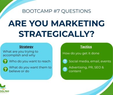 Marketing strategy is where you define your goals; tactics are how you get them done